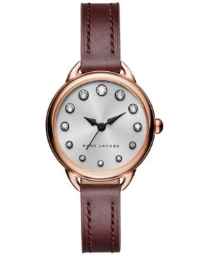 Marc Jacobs Women's Betty Oxblood Leather Strap Watch 28mm Mj1481