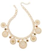 Charter Club Gold-tone Colored Stone Statement Necklace, Created For Macy's