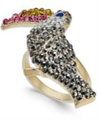 I.n.c. Gold-tone Crystal Pave Tucan Statement Ring, Created For Macy's