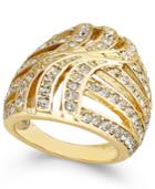 Inc International Concepts Gold-tone Pave Statement Stretch Ring, Only At Macy's