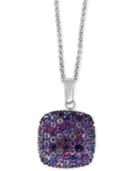 Splash By Effy Purple Sapphire 18 Pendant Necklace (7/8 Ct. T.w.) In Sterling Silver