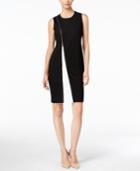 Alfani Petite Zipper-detail Sheath Dress, Only At Macy's