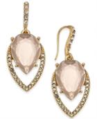 I.n.c. Gold-tone Pave & Colored Stone Navette Drop Earrings, Created For Macy's