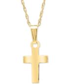 Children's Cross 13 Pendant Necklace In 14k Gold