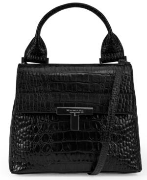 T Tahari Reese Leather Top Handle Crossbody
