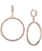 Givenchy Pave Drop Hoop Earrings