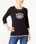 Alfred Dunner Embellished Layered-look Top