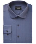 Alfani Men's Classic Fit Performance Stretch Smokey Blue Solid Dress Shirt, Created For Macy's