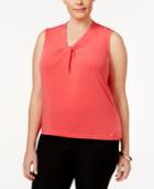 Calvin Klein Plus Size Knotted Shell