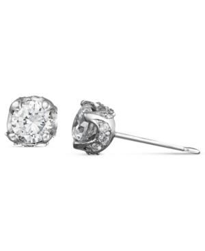Diamond Earrings, 14k White Gold Pave Diamond Stud Earrings (1/2 Ct. T.w.)