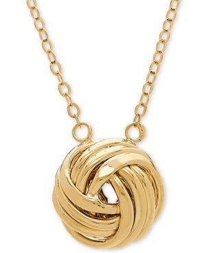 Love Knot 18 Pendant Necklace In 14k Gold