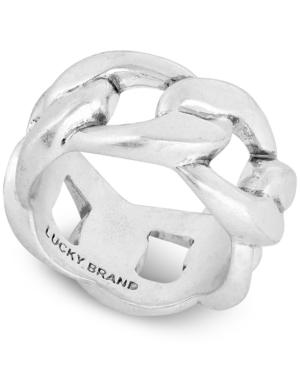 Lucky Brand Silver-tone Chain Link Ring
