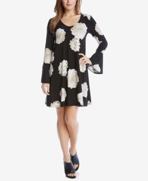 Karen Kane Printed Bell-sleeve Dress