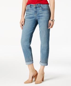 Style & Co Studded Curvy Boyfriend Jeans, Created For Macy's