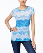 Inc International Concepts Lace-print T-shirt, Only At Macy's