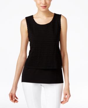 Calvin Klein Textured Layered-look Top