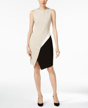 Calvin Klein Colorblocked Scuba Crepe Dress