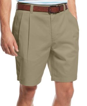 Club Room Core Double Pleat Twill Shorts