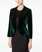 Nine West Velvet Kiss-front Blazer