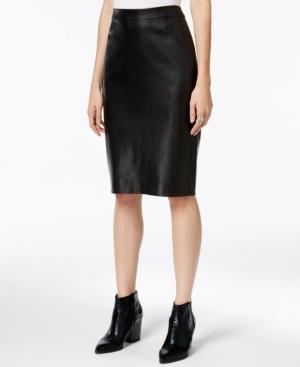 Bar Iii Faux-leather Pencil Skirt, Only At Macy's