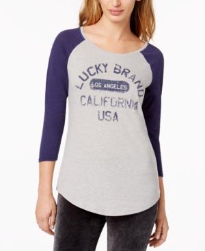 Lucky Brand Cotton Logo Baseball T-shirt