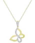 Victoria Townsend Butterfly Pendant Necklace In 18k Gold Over Sterling Silver