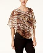 Alfred Dunner Layered-look Poncho Necklace Top