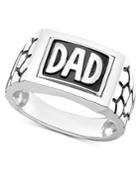 Men's Sterling Silver Ring, Reversible Dad