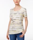 Karen Scott Petite Printed T-shirt, Created For Macy's