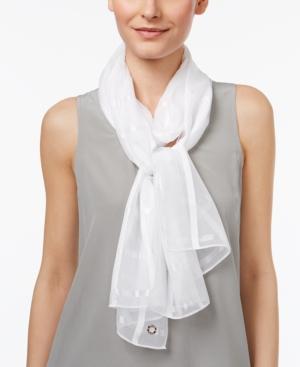Calvin Klein Shadow Striped Wrap & Scarf In One