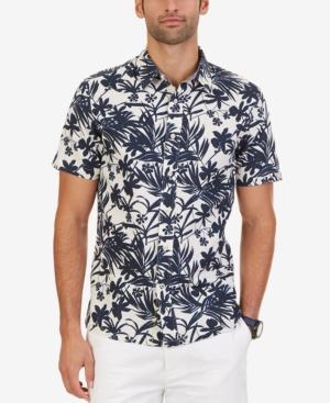 Nautical Men's Floral-print Short-sleeve Shirt