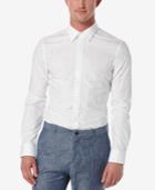 Perry Ellis Men's Slim-fit Broken-line Long-sleeve Shirt