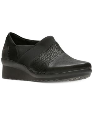 Clarks Women's Cloud Stepper Caddell Denali Wedges Women's Shoes