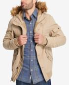 Weatherproof Vintage Men's Canvas Fleece-lined Parka With Faux-fur Hood, Created For Macy's
