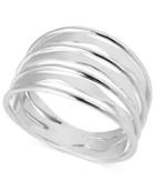 Touch Of Silver Silver-plated Ring, Twist Ring