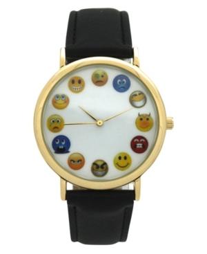 Emoji Leather Strap Watch