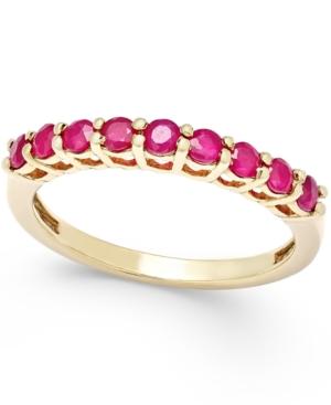 Ruby Thin Band (5/8 Ct. T.w.) In 18k Gold Vermeil