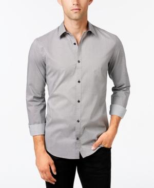 Calvin Klein Men's Long-sleeve Micro Print Shirt