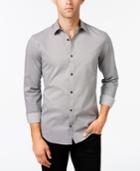 Calvin Klein Men's Long-sleeve Micro Print Shirt