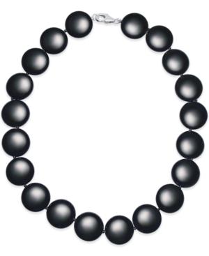 Onyx Necklace (20mm) In Sterling Silver