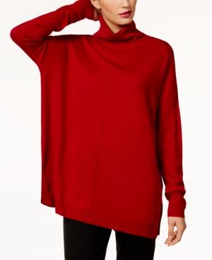 Eileen Fisher Merino Wool Turtleneck Tunic Sweater, Regular & Petite