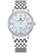 Womens Marquise Diamond Accented Swiss Quartz Bracelet Watch