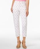 Charter Club Petite Bristol Flamingo-print Capri Jeans, Only At Macy's