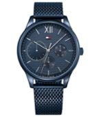Tommy Hilfiger Men's Blue Stainless Steel Mesh Bracelet Watch 44mm