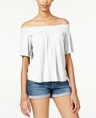 Ultra Flirt Juniors' Off-the-shoulder Peasant Top