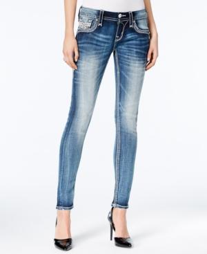 Rock Revival Ena Embellished Medium Blue Wash Skinny Jeans
