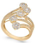 Diamond Multiple Cluster Waterfall Statement Ring (1 Ct. T.w.) In 14k Gold