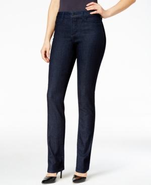 Nydj Samantha Dark Enzyme Wash Straight-leg Jeans