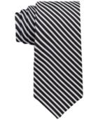 Calvin Klein Men's Black-white Mini Bar Slim Tie