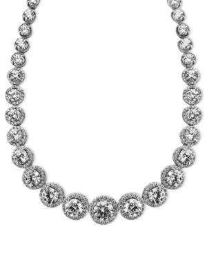 Arabella Sterling Silver Necklace, Swarovski Zirconia Necklace (55-1/3 Ct. T.w.)